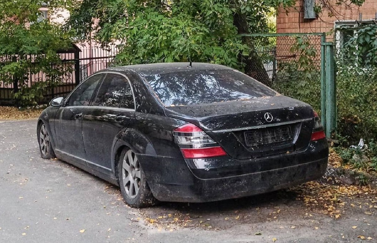 Посмотрите на заброшенный Mercedes S-Class W221 в украинском дворике (фото)